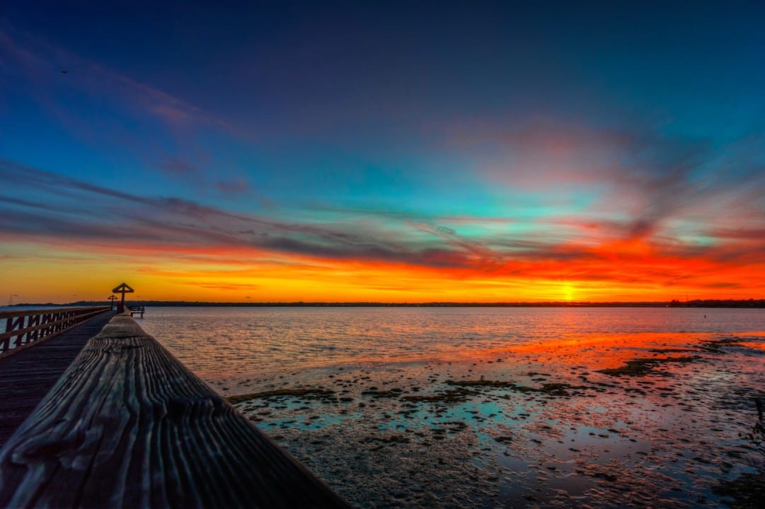 Oldsmar Pier Sunset by Dmitry Bubis